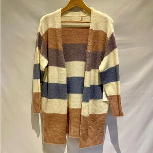 Dreamers Neapolitan Striped Cardigan, size L/XL, NWT